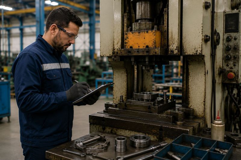 registro de checklist de segurança para prensas industriais