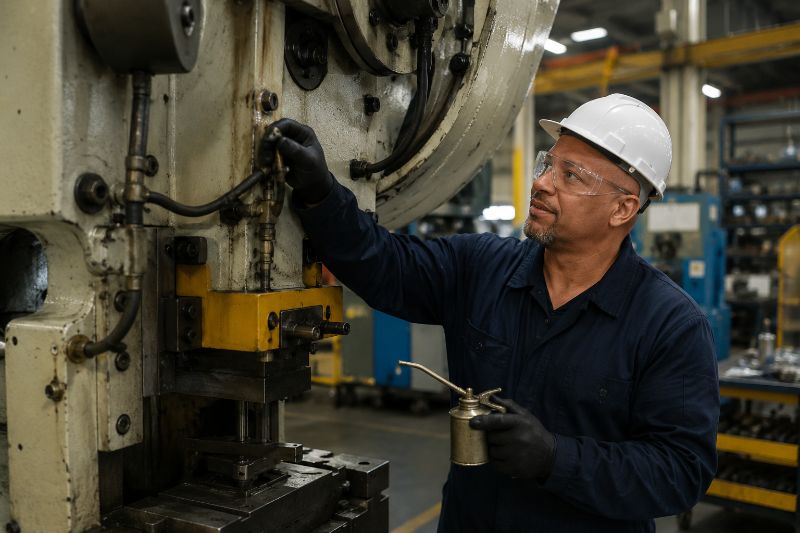 Lubrificação de prensas industriais
