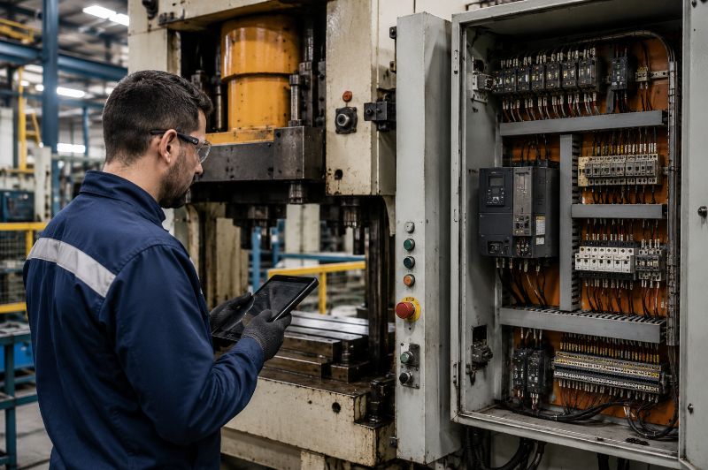 Análise de retrofit em prensa industrial